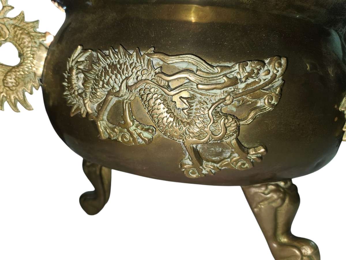 19th century Chinese brass jardinière