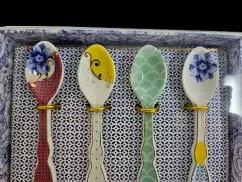 Set of Porcelain Tea Spoons