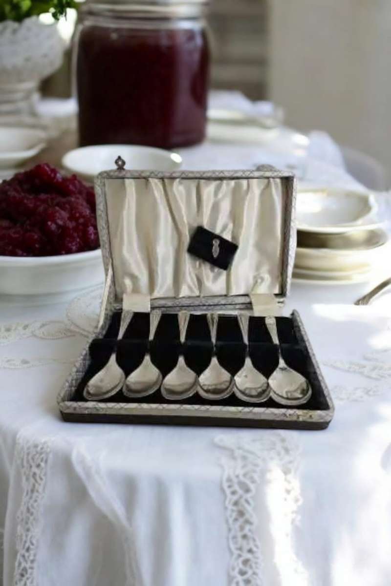 Set of Vintage Silver Jam Spoons