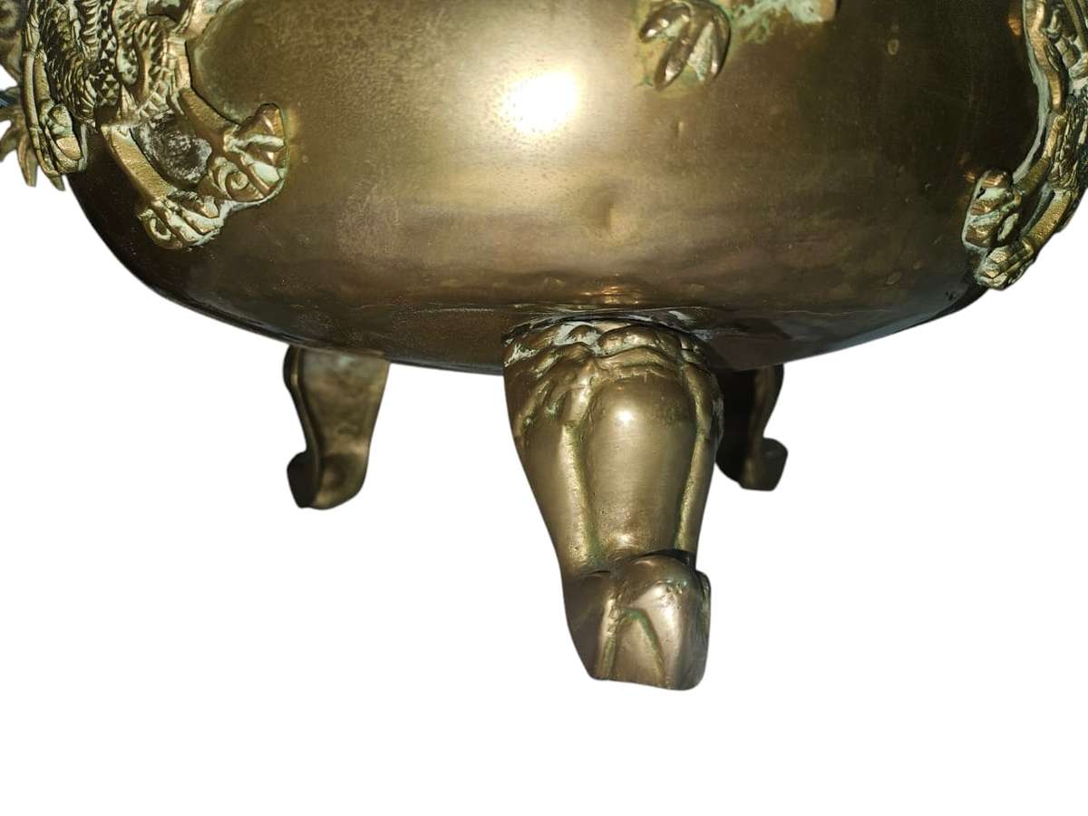 19th century Chinese brass jardinière