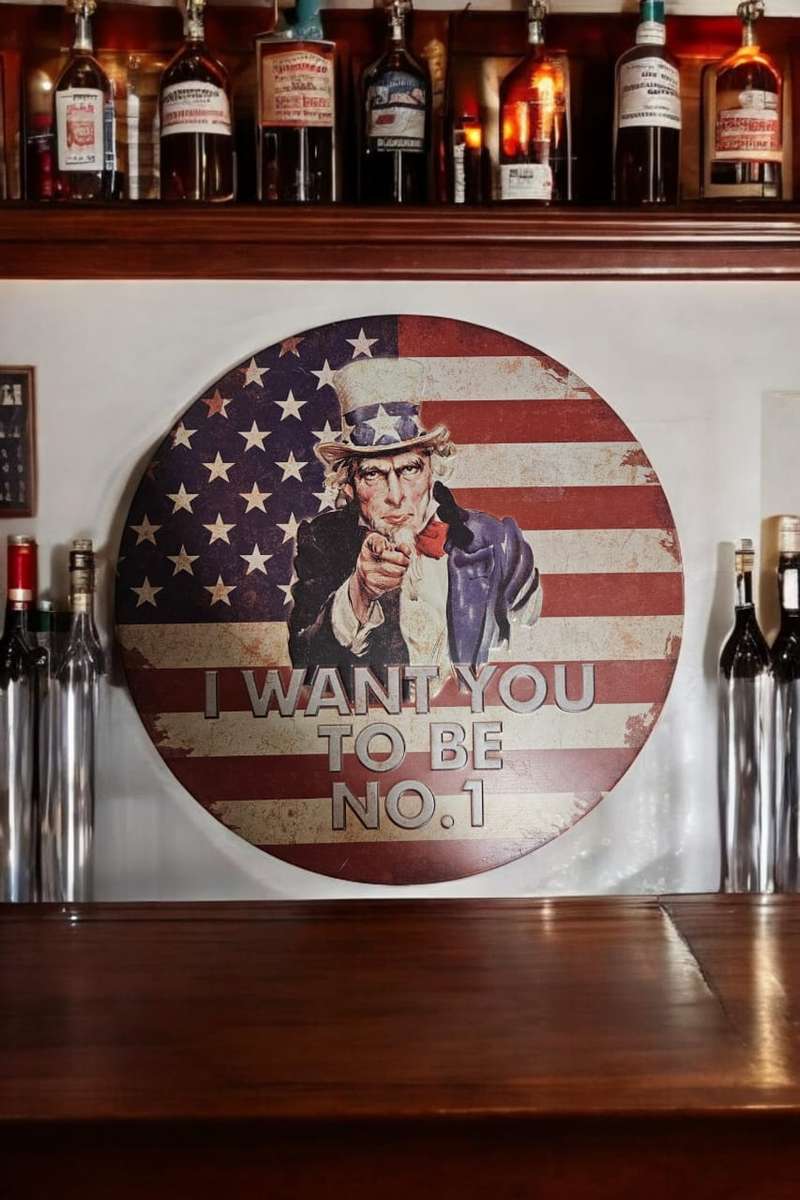 Uncle Sam tin plaque