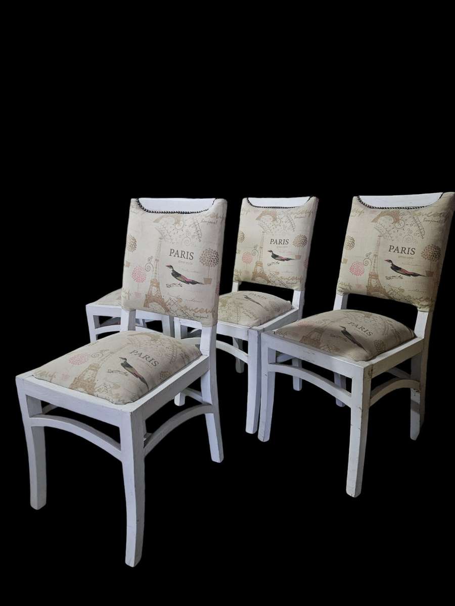 Set of 4 Shabby Chic Dining Room Chairs