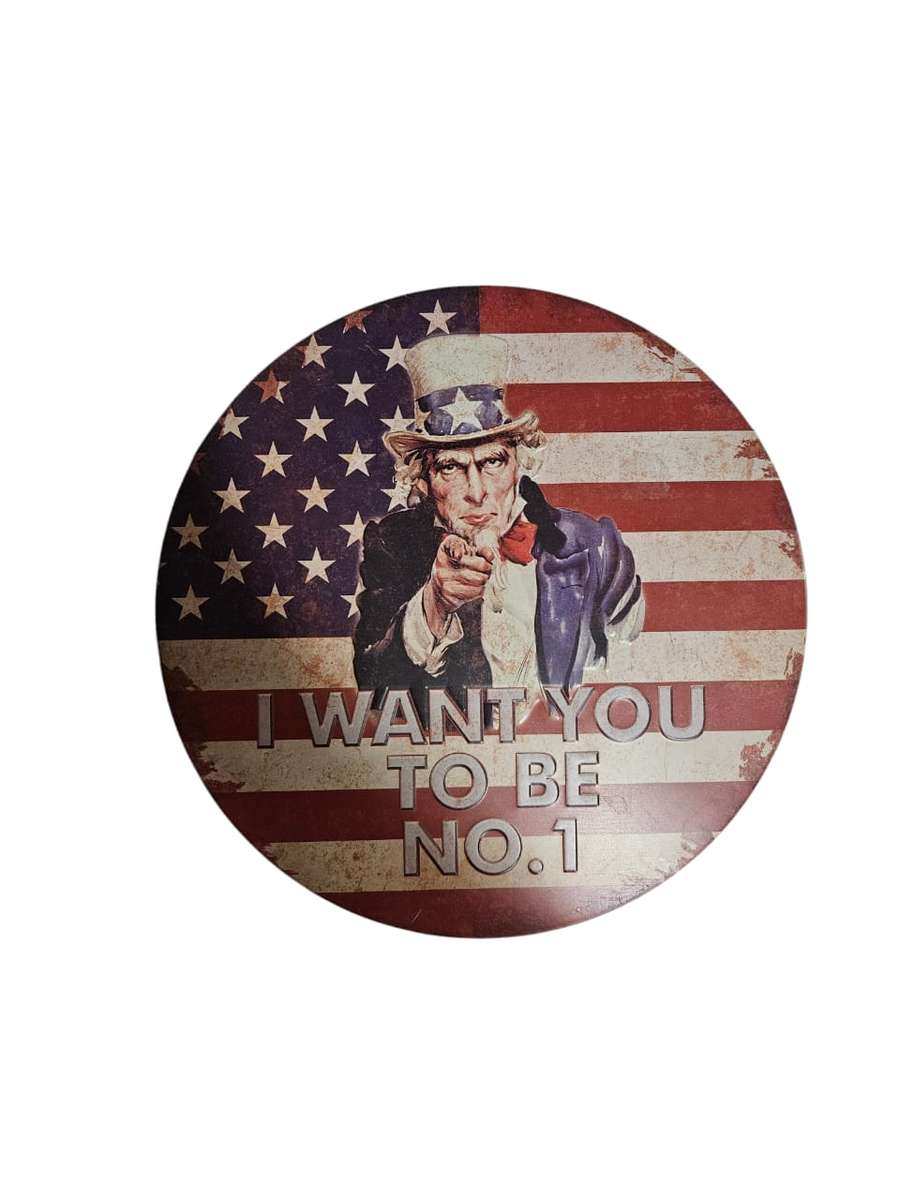 Uncle Sam tin plaque