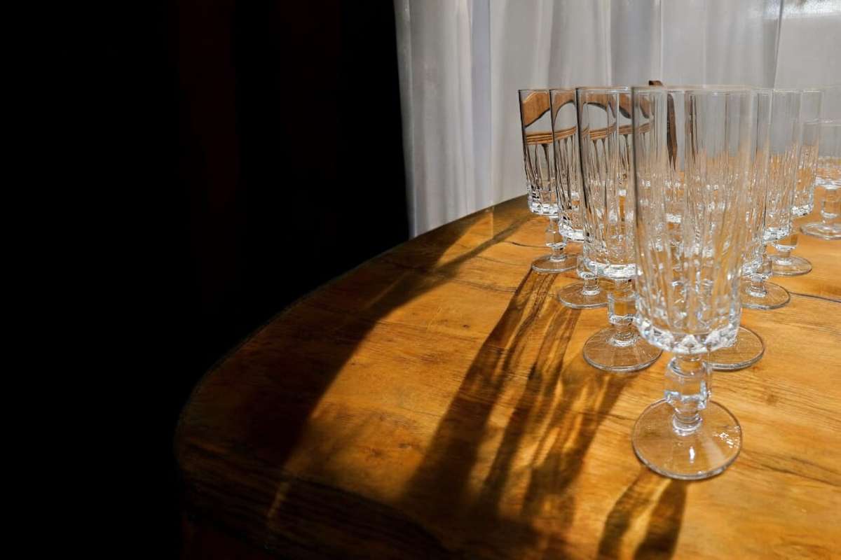 67 PC Retro Mid-Century Crystal Glass Set