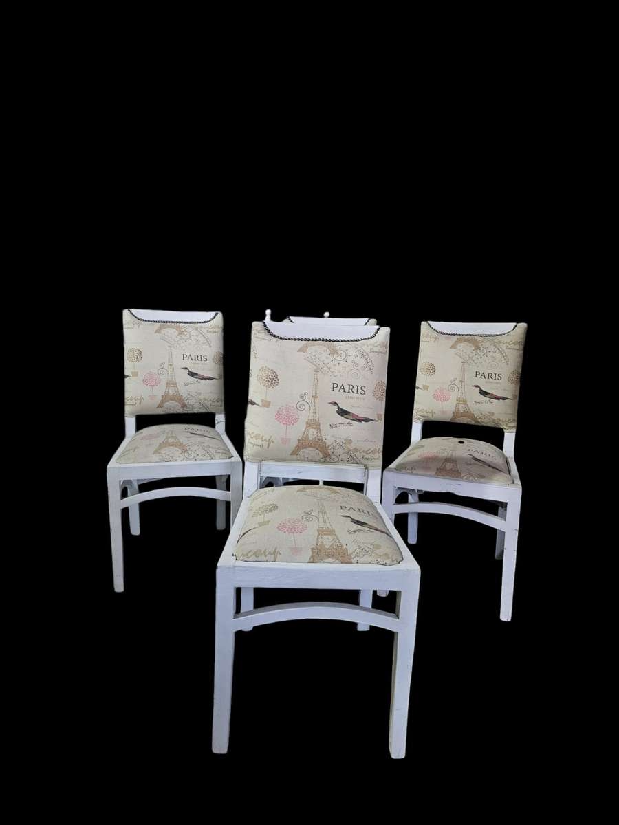 Set of 4 Shabby Chic Dining Room Chairs