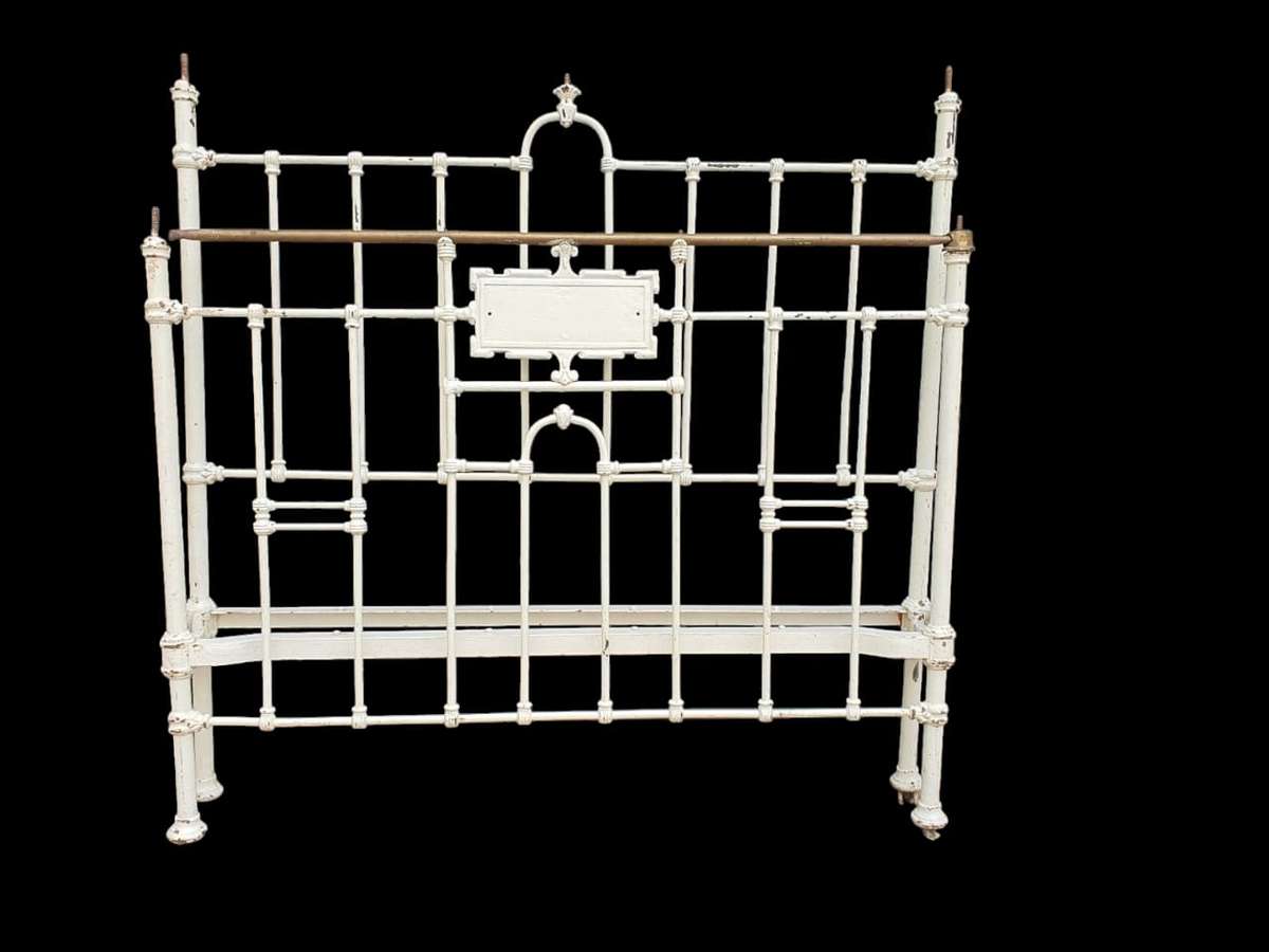 Timeless elegance of Antique Cast Iron Headboard & Foot Board