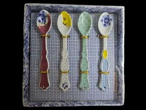 Set of Porcelain Tea Spoons
