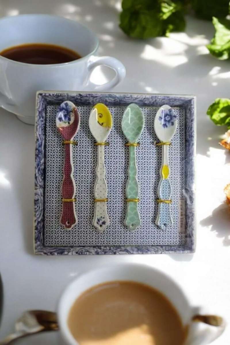 Set of Porcelain Tea Spoons