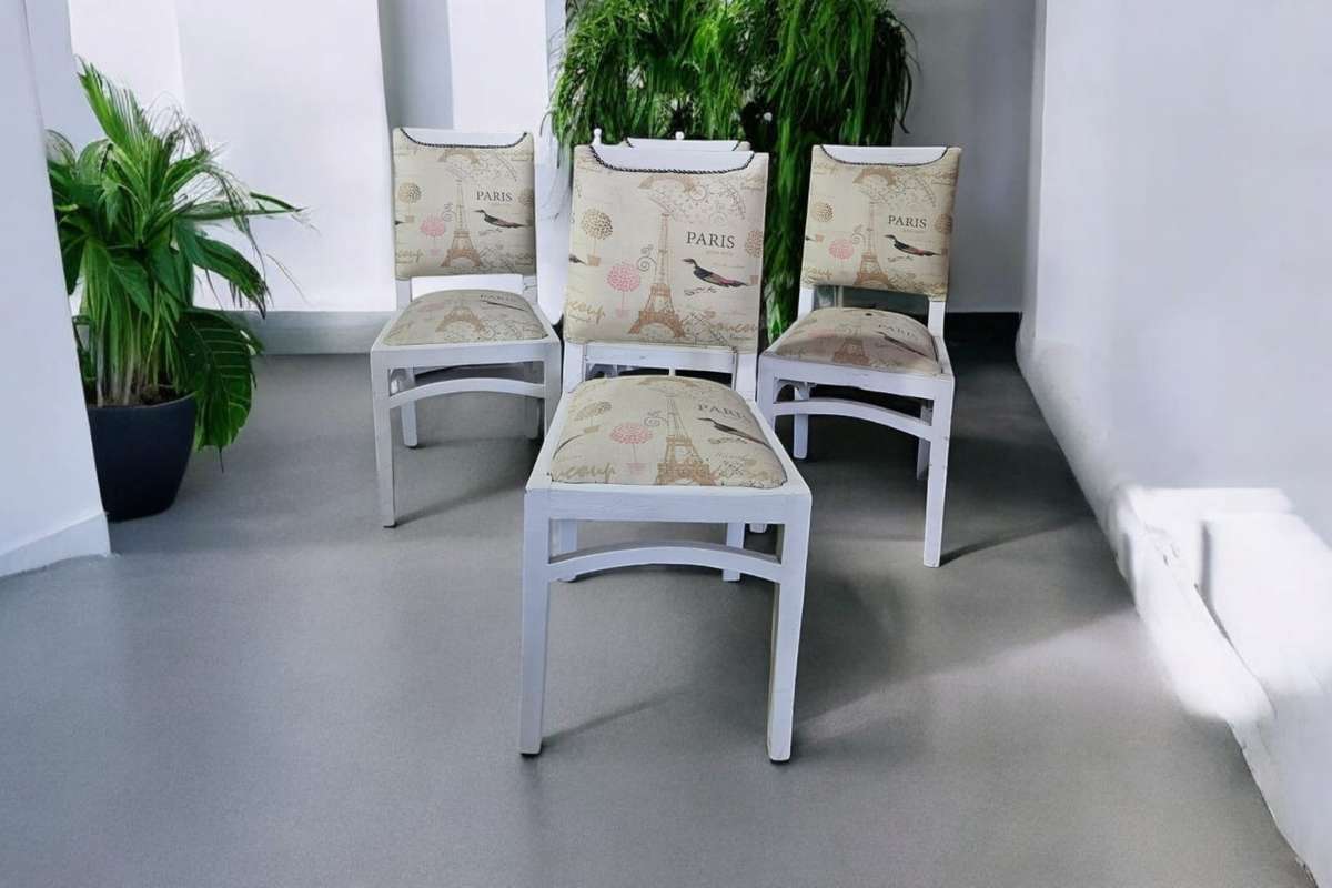 Set of 4 Shabby Chic Dining Room Chairs