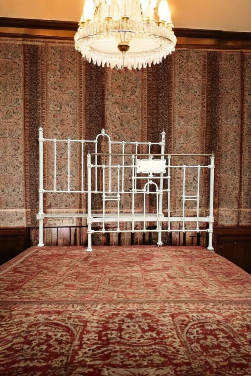 Timeless elegance of Antique Cast Iron Headboard & Foot Board