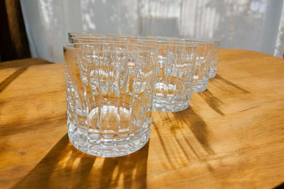 67 PC Retro Mid-Century Crystal Glass Set