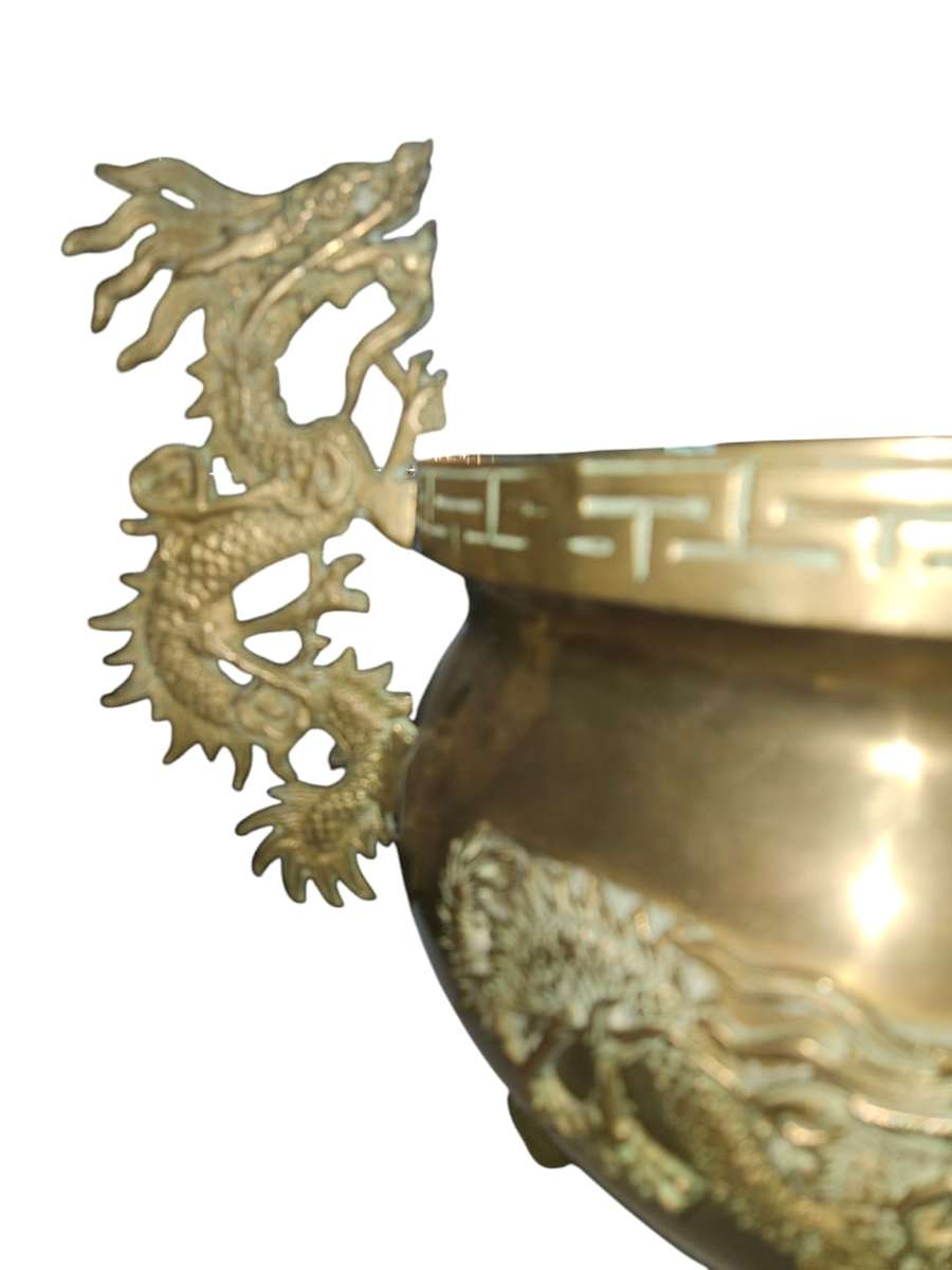 19th century Chinese brass jardinière