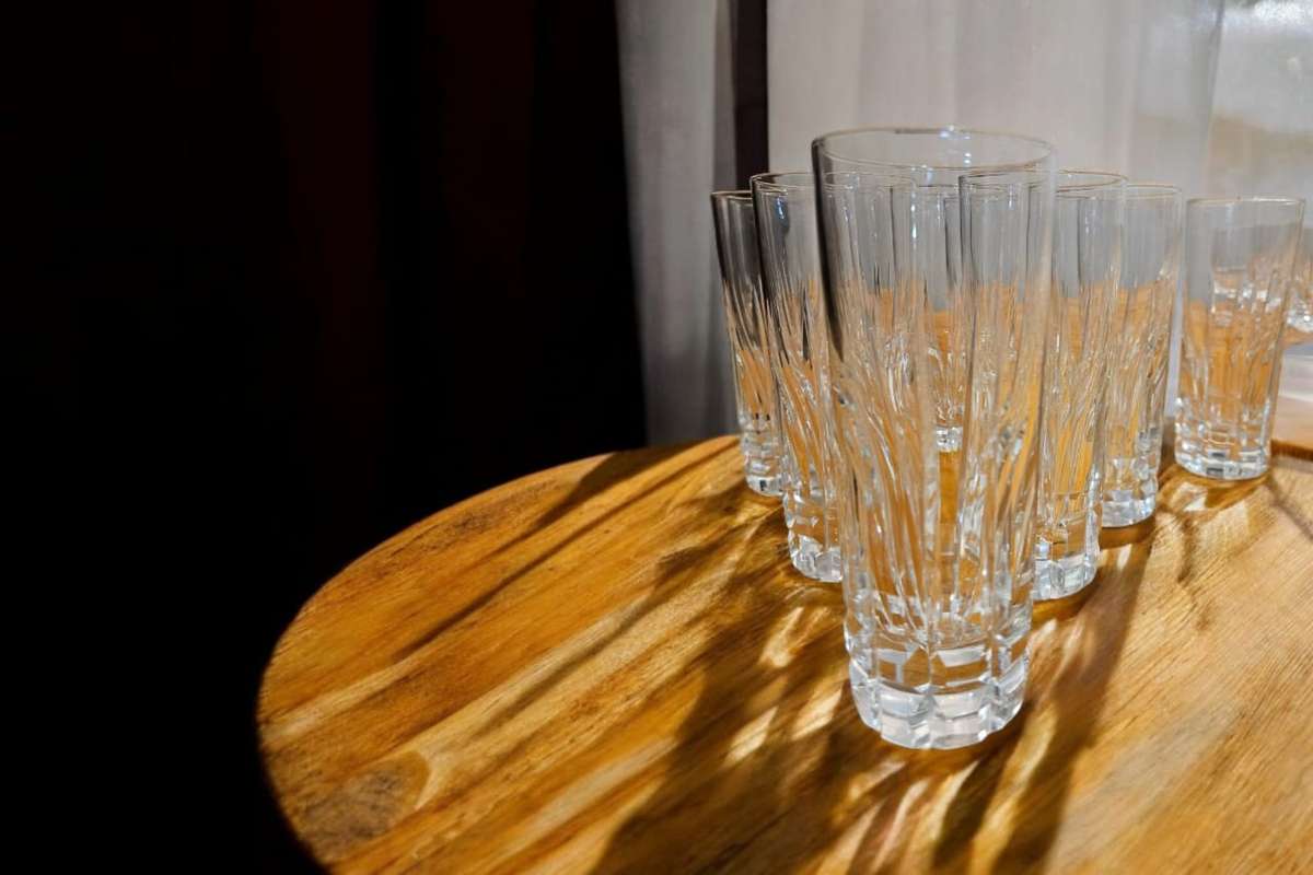 67 PC Retro Mid-Century Crystal Glass Set