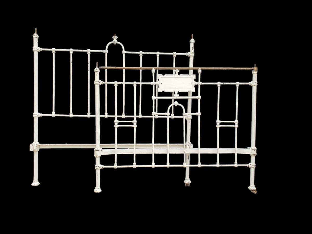 Timeless elegance of Antique Cast Iron Headboard & Foot Board