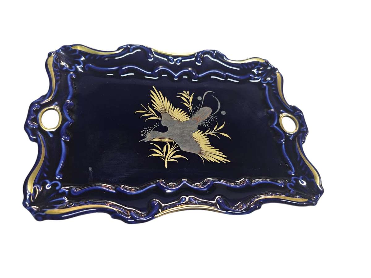 Capmeans Espania Cobalt Blue & Gold Platter