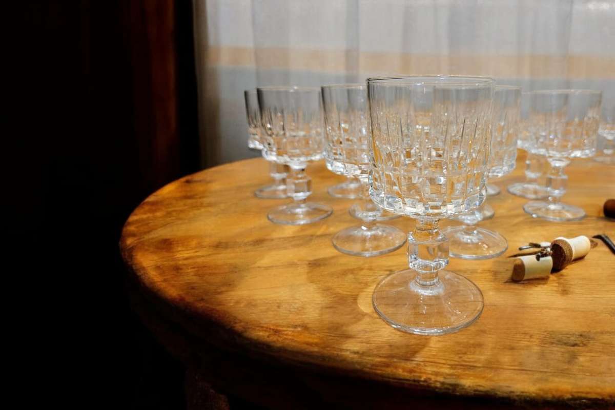 67 PC Retro Mid-Century Crystal Glass Set