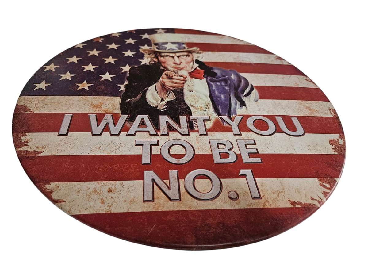 Uncle Sam tin plaque