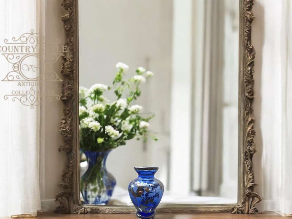 Cobalt Blue & Sterling Silver Vase