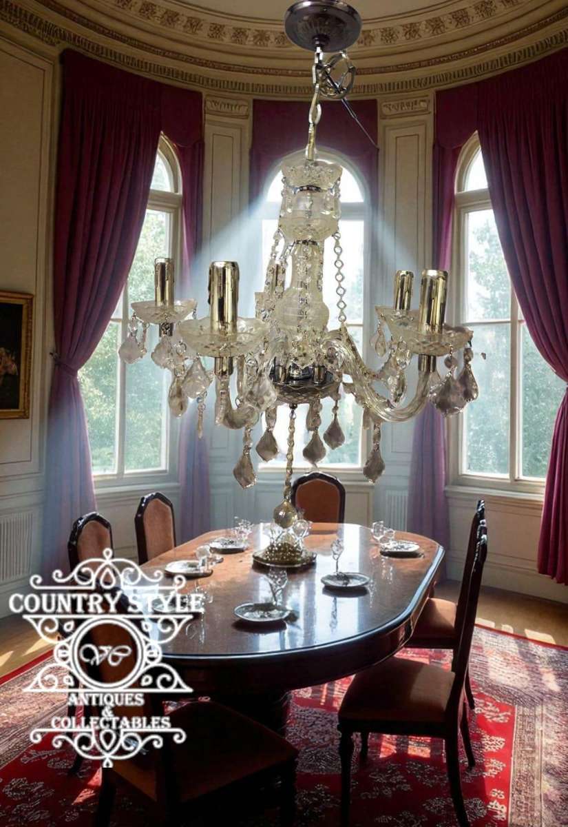 6-light acrylic chandelier