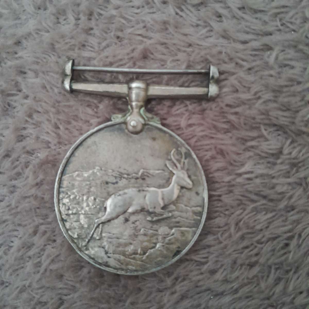 South afrcan service medal with springbok logo