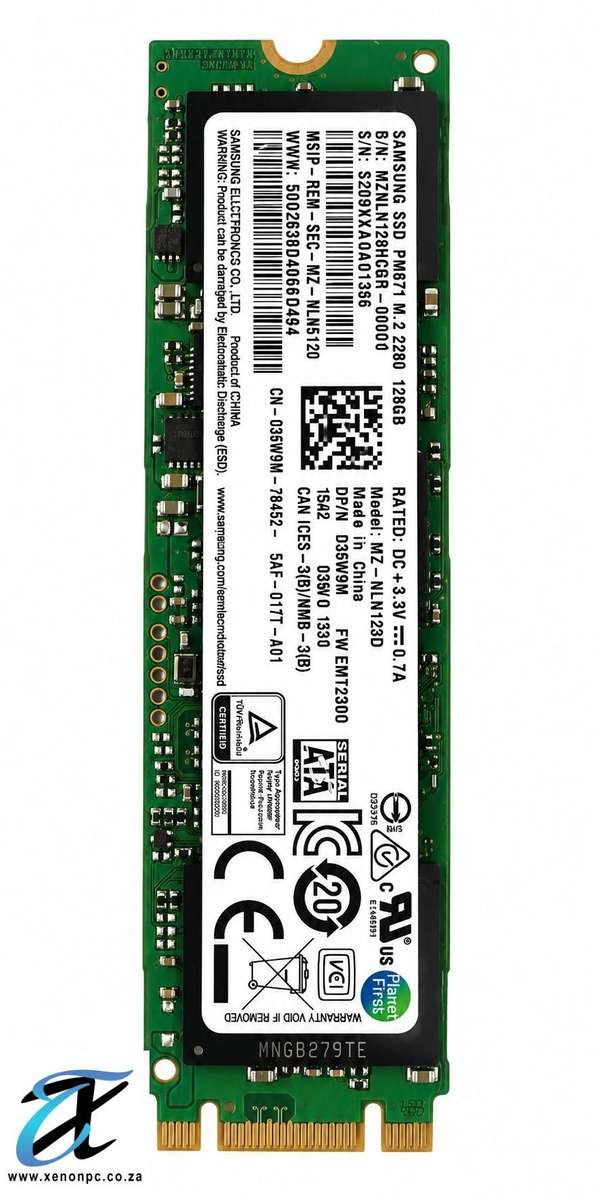 Samsung PM871 M.2 2280 128GB SATA III SSD Internal Solid State Drive for Laptop & Desktop