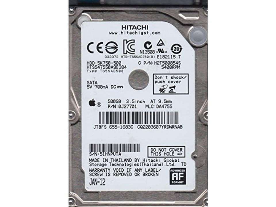 Hitachi 500GB 7200RPM 2.5 Hard Disk Drive