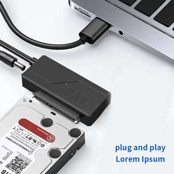 SATA to USB 3.0 External Hard Drive Cable for 6.35cm & 8.89cm SATA HDD/SSD  High-Speed Data