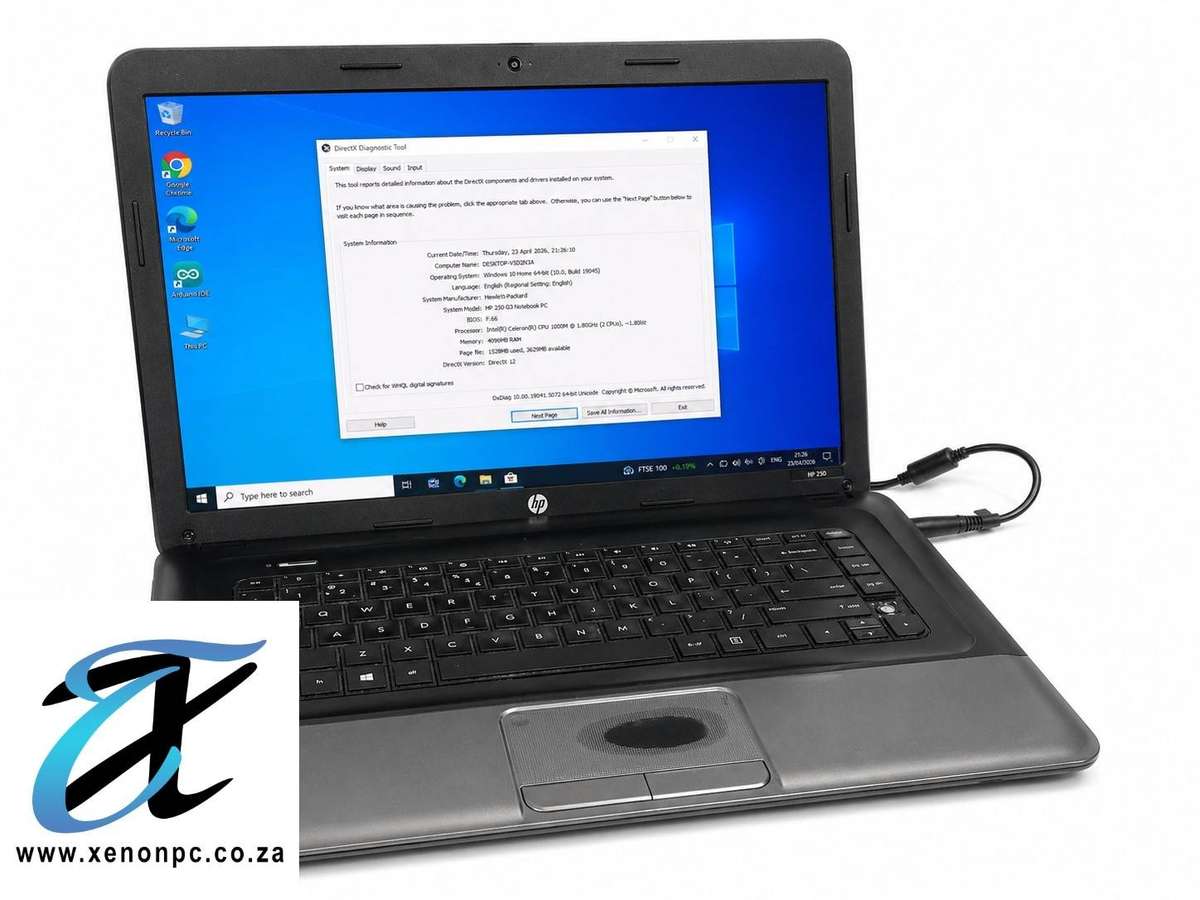 HP 250 G1 Laptop Intel Celeron 1000M 4GB RAM 320GB HDD Windows 10 15.6