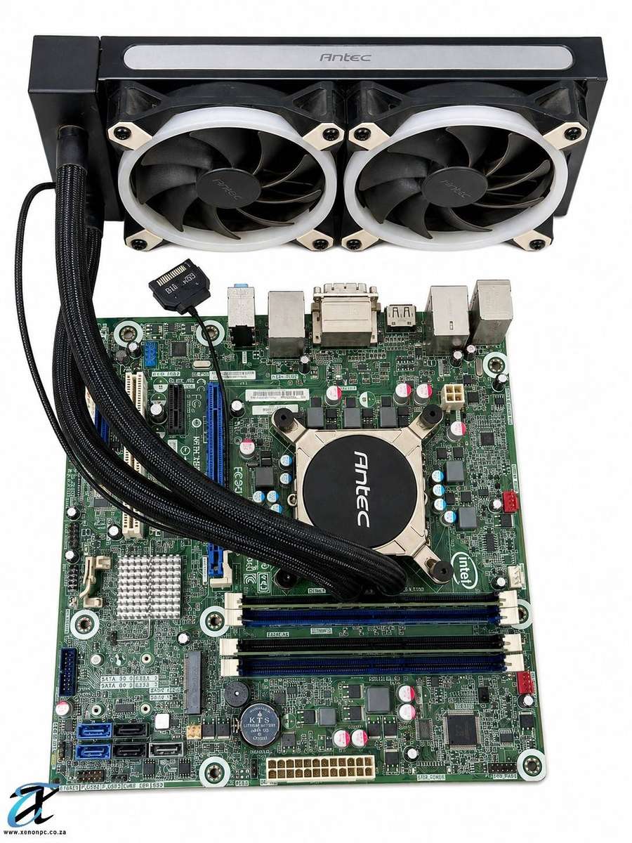 Intel Core i5-3770 3rd Gen CPU + 16GB DDR3 RAM + LGA1155 Motherboard + Antec Liquid Cooler with Radi