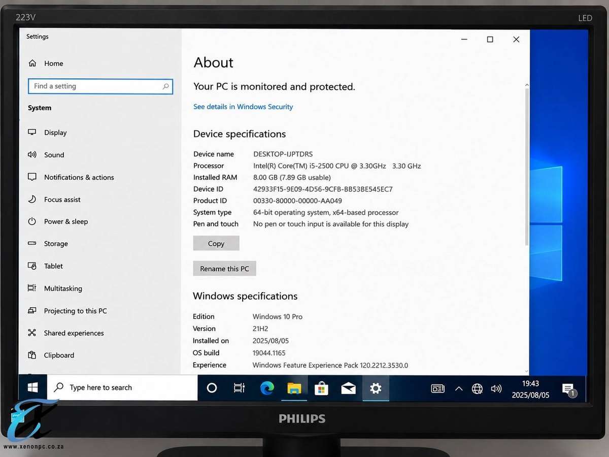 HP Compaq 8200 Elite SFF  Core i5-2500, 8GB RAM, 500GB HDD