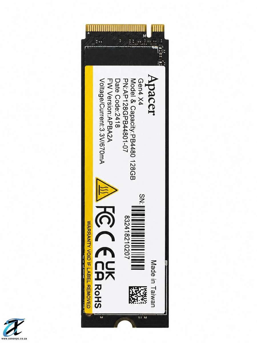 Apacer PB4480 128GB M.2 NVMe PCIe Gen4 x4 SSD 2280 Internal Solid State Drive for Laptop & Desktop
