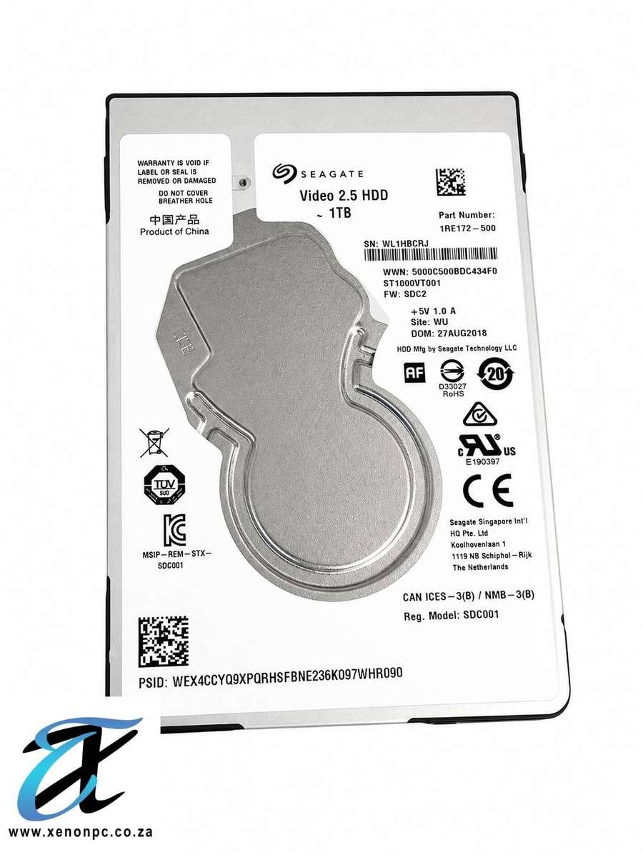 Seagate 1TB 2.5 HDD  ST1000VT001 Surveillance / Laptop SATA Hard Drive
