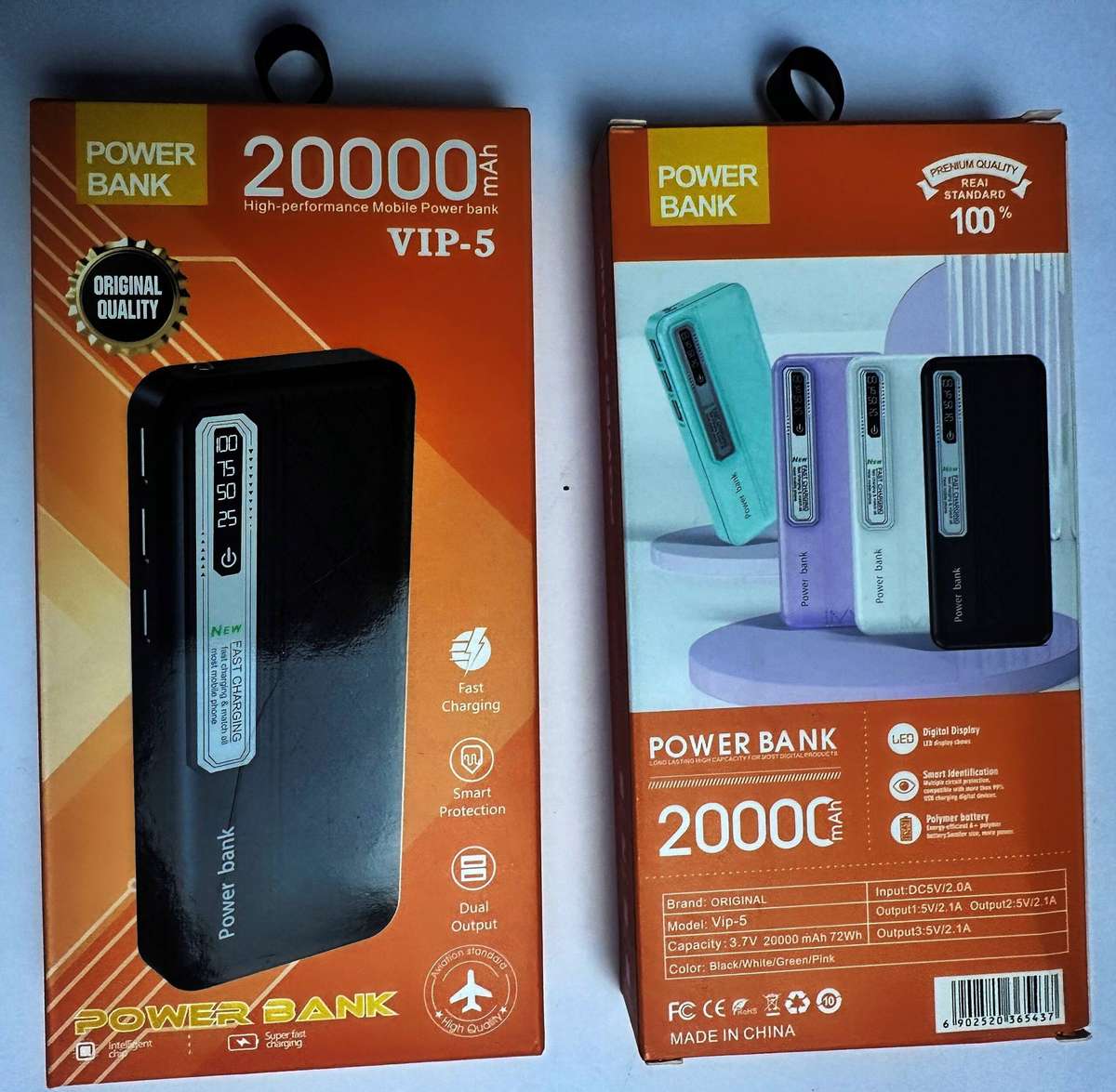 VIP-5 High performer 20000mAh power Bank 100% Guarnteed. Compatible with most of the 99% devices
