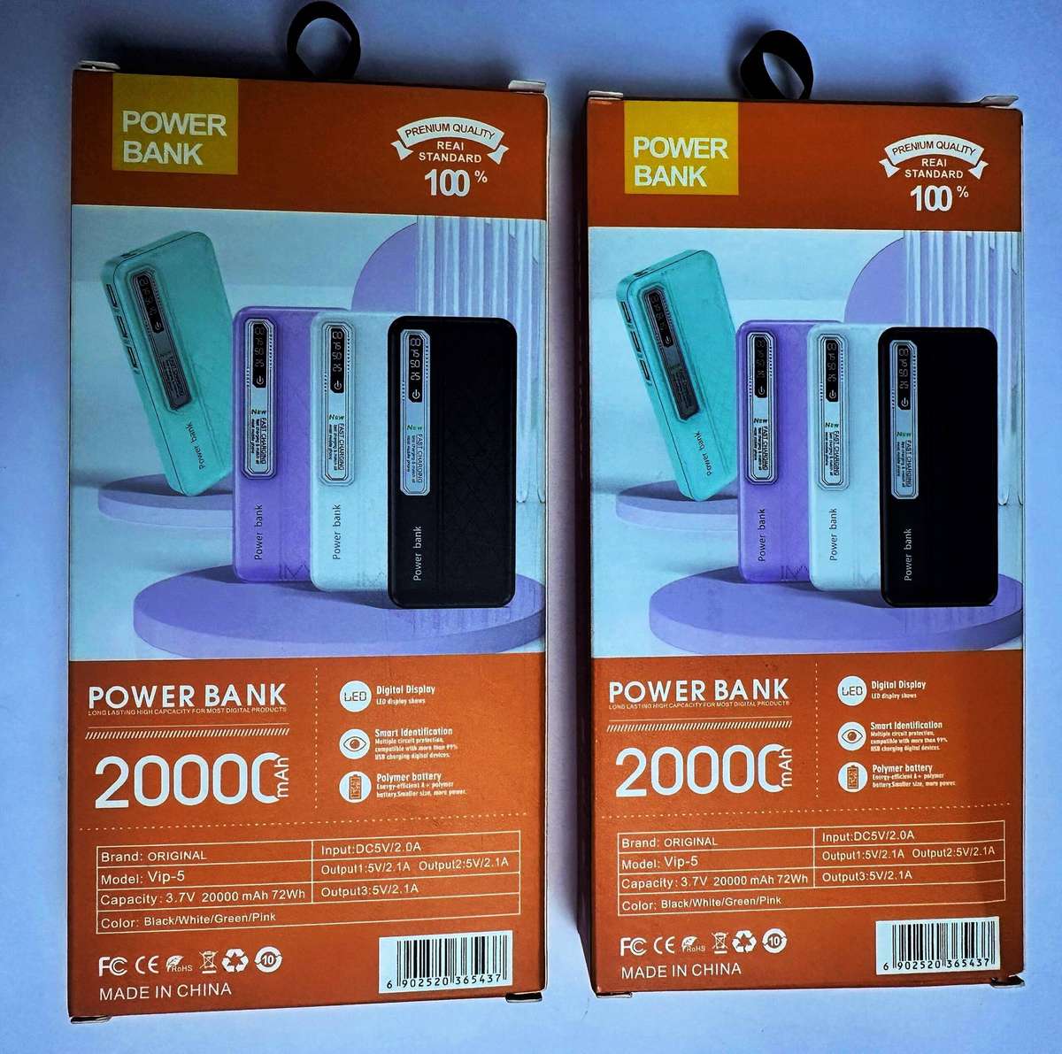 VIP-5 High performer 20000mAh power Bank 100% Guarnteed. Compatible with most of the 99% devices