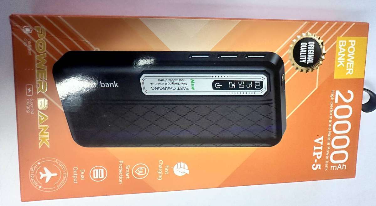 VIP-5 High performer 20000mAh power Bank 100% Guarnteed. Compatible with most of the 99% devices