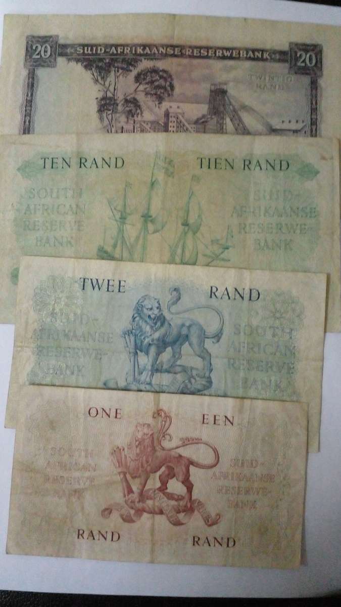 Old South Africa notes 20,10,2,1