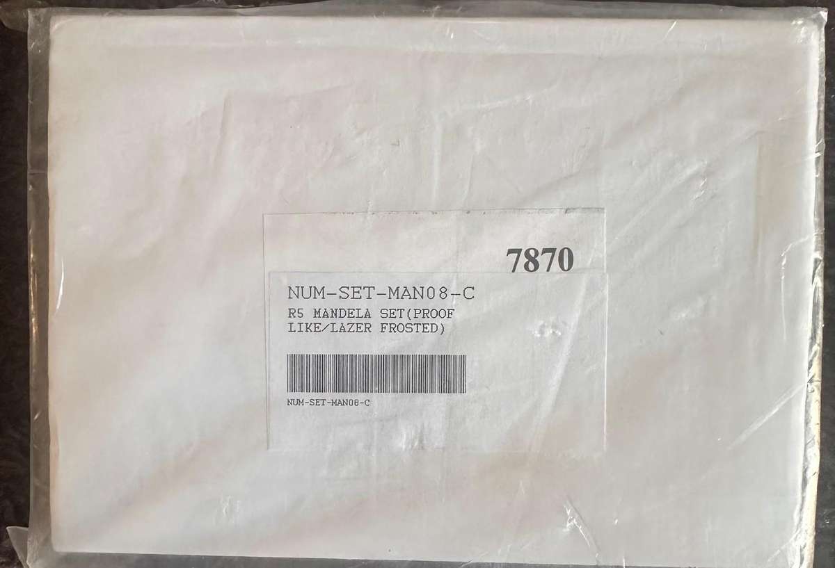 2008 Mandela R5 set (2 X R5 coins) Laser frosted SEALED