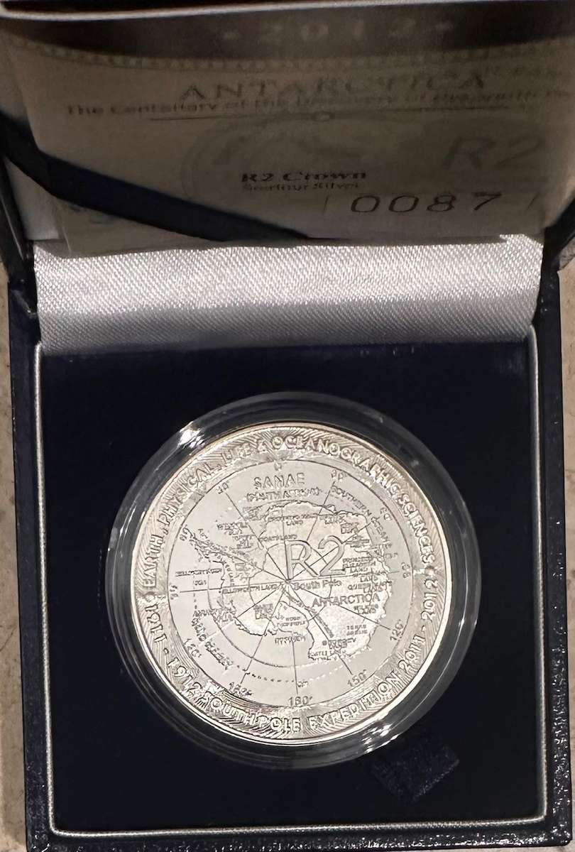 2012 Proof Antarctica Silver 1oz R2 coin with box and COA