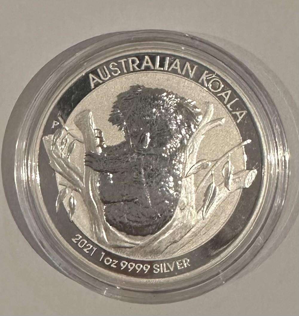 2021 Australian 1oz Silver UNC Koala Capsulated coin $1