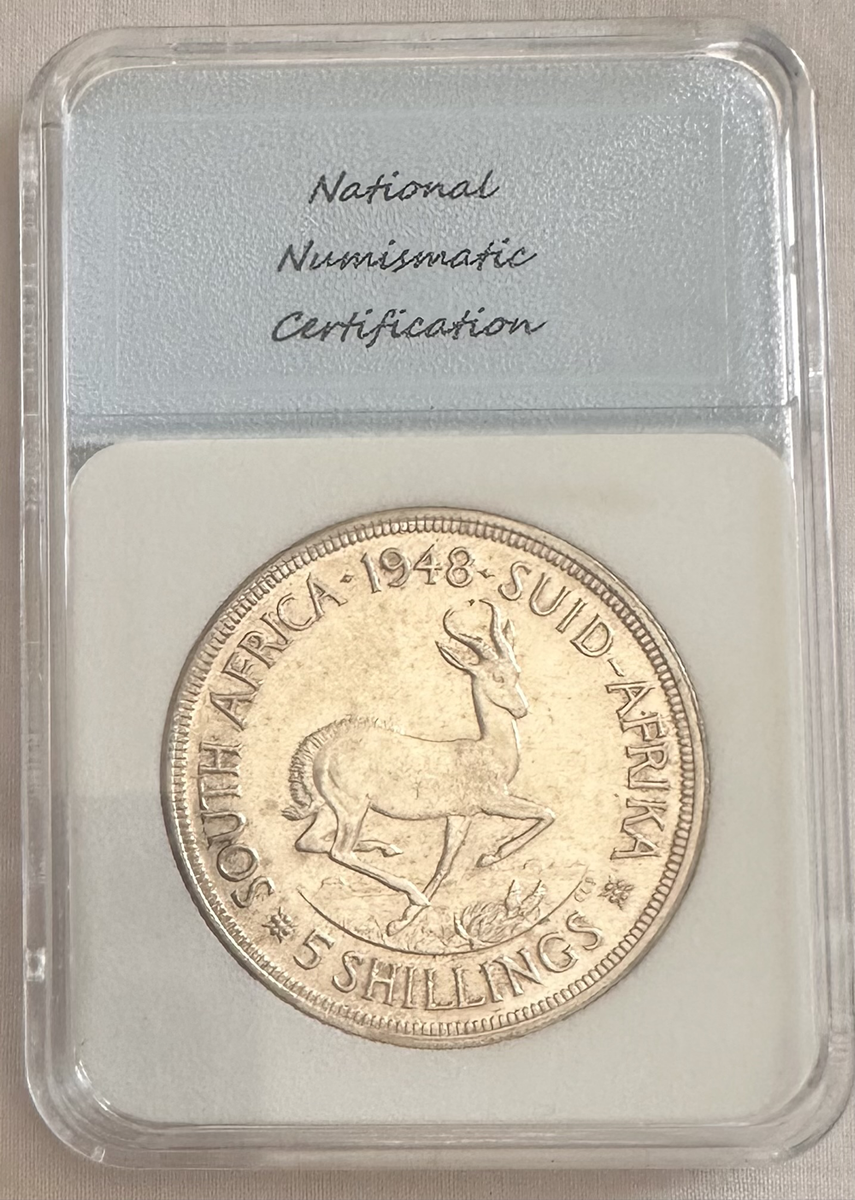 1948 5 Shilling Crown Silver Coin MS63