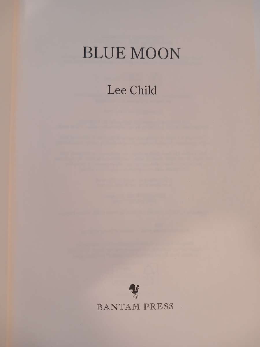 Blue Moon, The new Jack Reacher by Lee Child