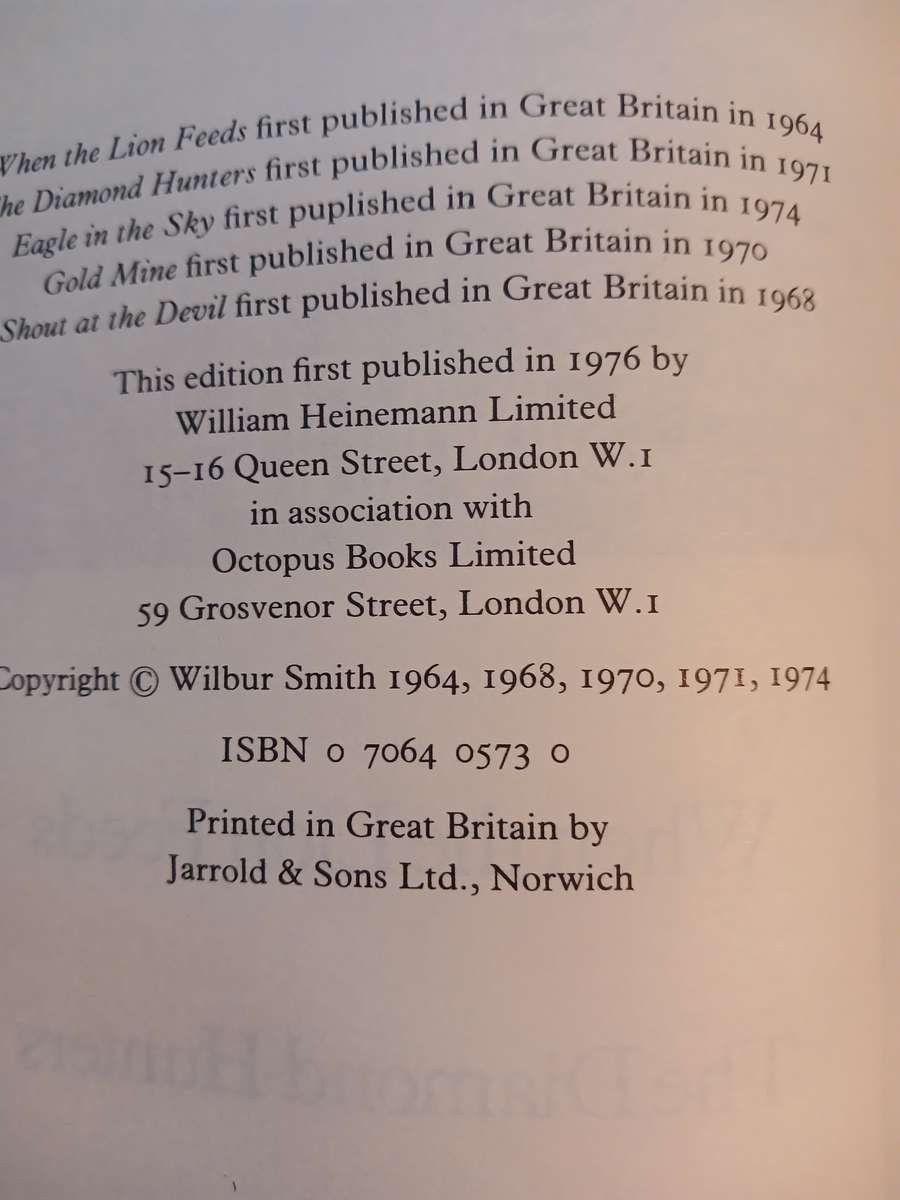 Wilbur Smith, 5 Books in One, Complete & Unabridged