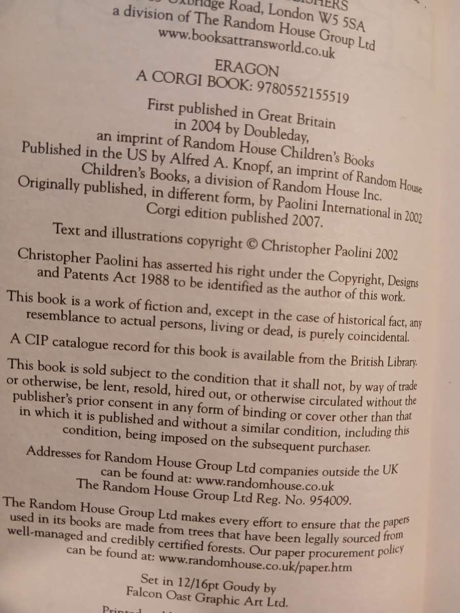 Eragon by Christopher Paolini