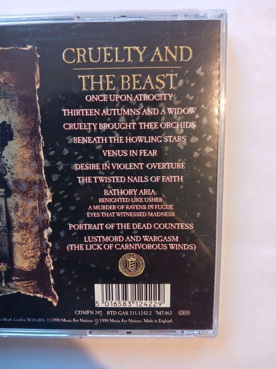 Cradle of Filth, Cruelty and the Beast CD, UK