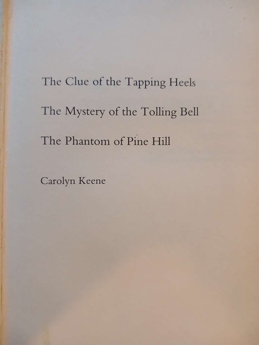 Nancy Drew, Carolyn Keene, 3 Books in 1, Hardcover