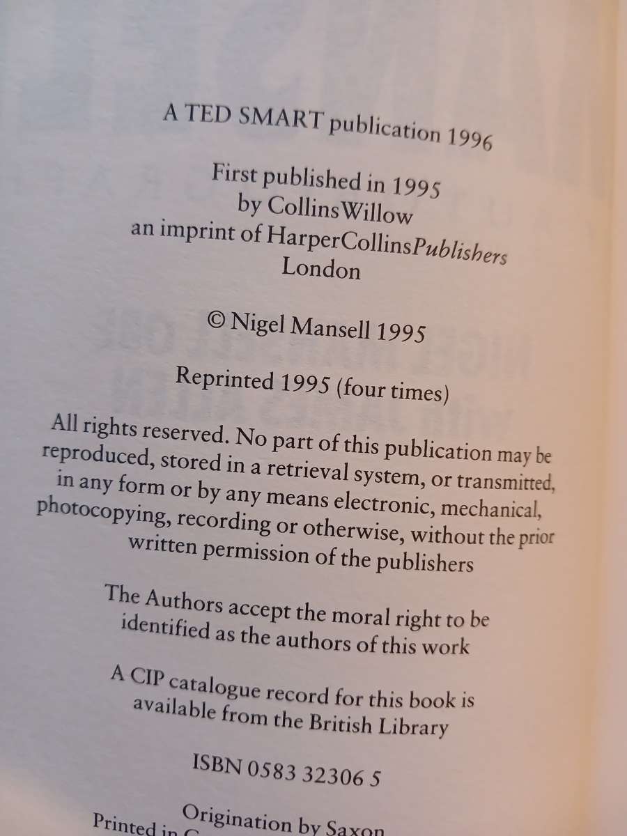 Nigel Mansell, My Autobiography, The People's Champion