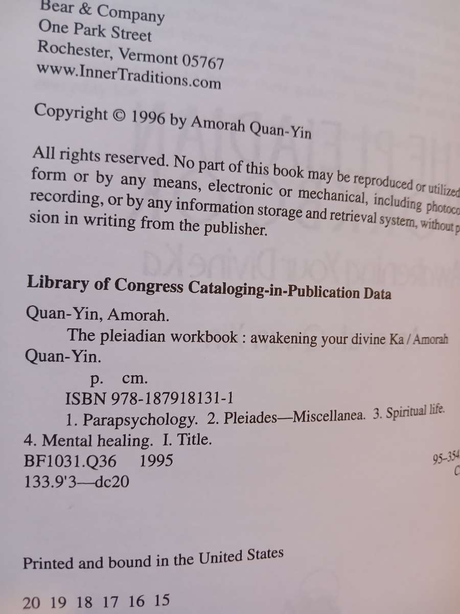 The Pleiadian Workbook, Awakening Your Divine Ka by Amorah Quan Yin