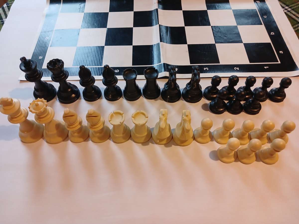 Chess Set with 50cm Silicone Foldable Mat