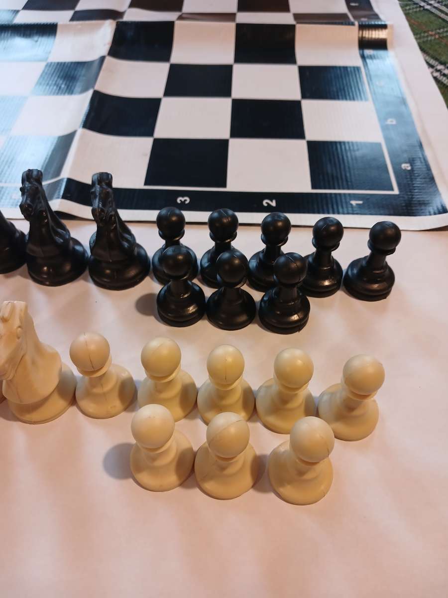 Chess Set with 50cm Silicone Foldable Mat