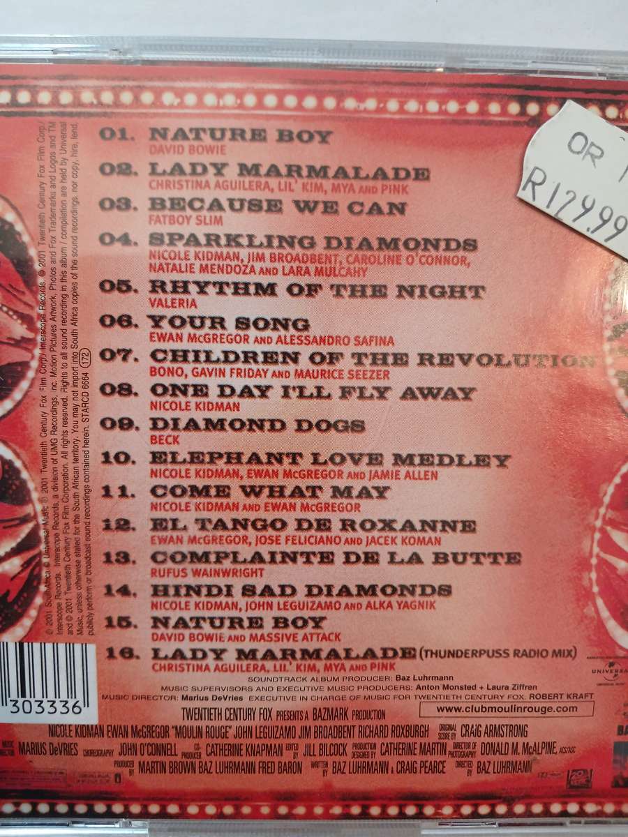 Moulin Rouge, Movie Soundtrack CD